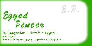 egyed pinter business card